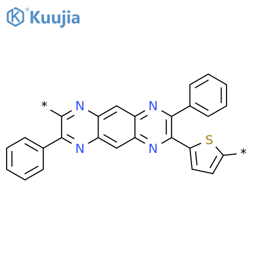 Poly[(3,8-diphenylpyrazino[2,3-g]quinoxaline-2,7-diyl)-2,5-thiophenediyl] structure