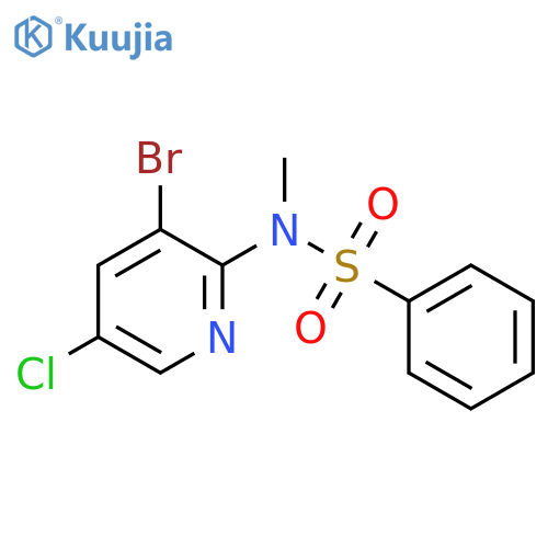Benzenesulfonamide, N-(3-bromo-5-chloro-2-pyridinyl)-N-methyl- structure