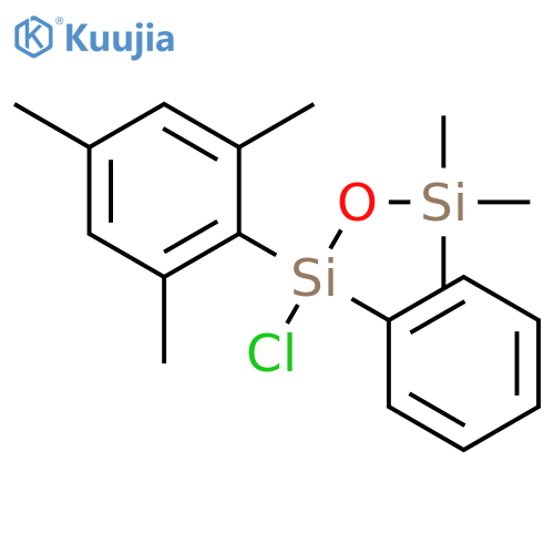 Disiloxane, 1-chloro-3,3,3-trimethyl-1-phenyl-1-(2,4,6-trimethylphenyl)- structure