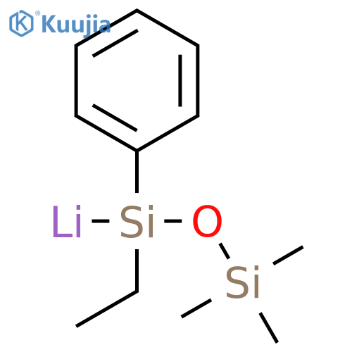 Lithium, (1-ethyl-3,3,3-trimethyl-1-phenyldisiloxanyl)- structure