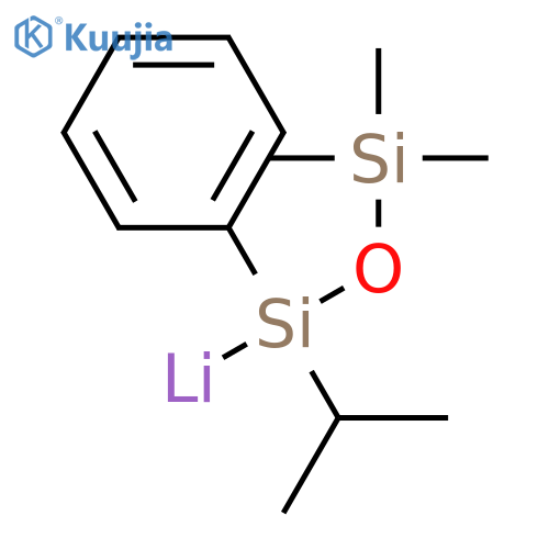 Lithium, [3,3,3-trimethyl-1-(1-methylethyl)-1-phenyldisiloxanyl]- structure