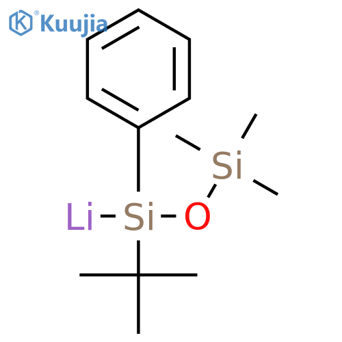 Lithium, [1-(1,1-dimethylethyl)-3,3,3-trimethyl-1-phenyldisiloxanyl]- structure