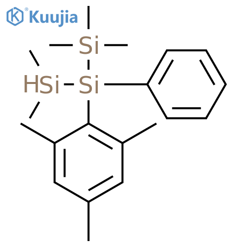 Trisilane, 1,1,1,3,3-pentamethyl-2-phenyl-2-(2,4,6-trimethylphenyl)- structure