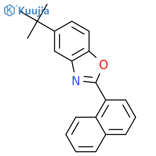 Benzoxazole, 5-(1,1-dimethylethyl)-2-(1-naphthalenyl)- structure
