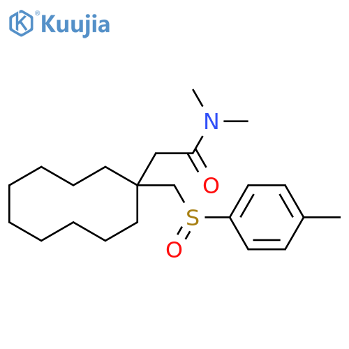 Cyclodecaneacetamide,N,N-dimethyl-1-[[(4-methylphenyl)sulfinyl]methyl]- structure