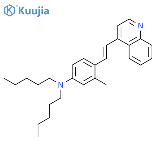 Benzenamine, 3-methyl-N,N-dipentyl-4-[2-(4-quinolinyl)ethenyl]- structure