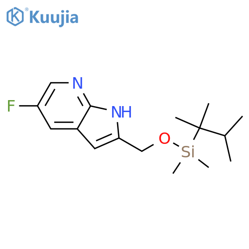 1H-Pyrrolo[2,3-b]pyridine,2-[[[dimethyl(1,1,2-trimethylpropyl)silyl]oxy]methyl]-5-fluoro- structure