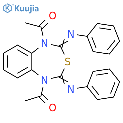 3,1,5-Benzothiadiazepine-2,4-diimine, 1,5-diacetyl-1,5-dihydro-N,N'-diphenyl- (9CI) structure