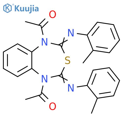3,1,5-Benzothiadiazepine-2,4-diimine,1,5-diacetyl-1,5-dihydro-N,N'-bis(2-methylphenyl)- structure
