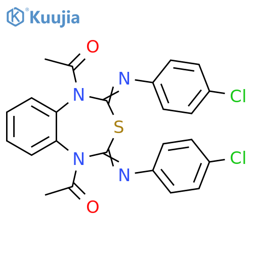 3,1,5-Benzothiadiazepine-2,4-diimine,1,5-diacetyl-N,N'-bis(4-chlorophenyl)-1,5-dihydro- structure