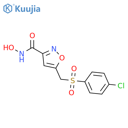 3-Isoxazolecarboxamide, 5-[[(4-chlorophenyl)sulfonyl]methyl]-N-hydroxy- structure