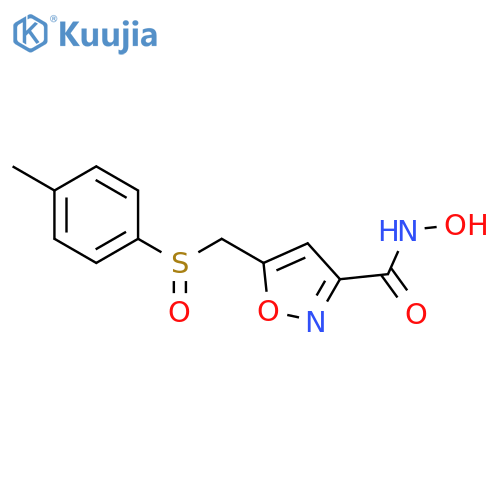 3-Isoxazolecarboxamide, N-hydroxy-5-[[(4-methylphenyl)sulfinyl]methyl]- structure