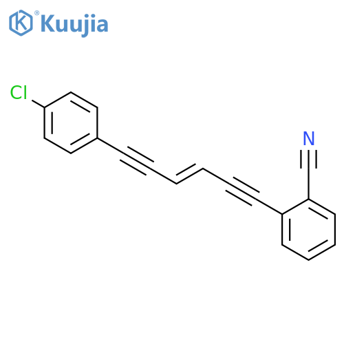 Benzonitrile, 2-[6-(4-chlorophenyl)-3-hexene-1,5-diynyl]- structure