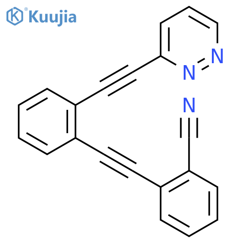 Benzonitrile, 2-[[2-(3-pyridazinylethynyl)phenyl]ethynyl]- structure
