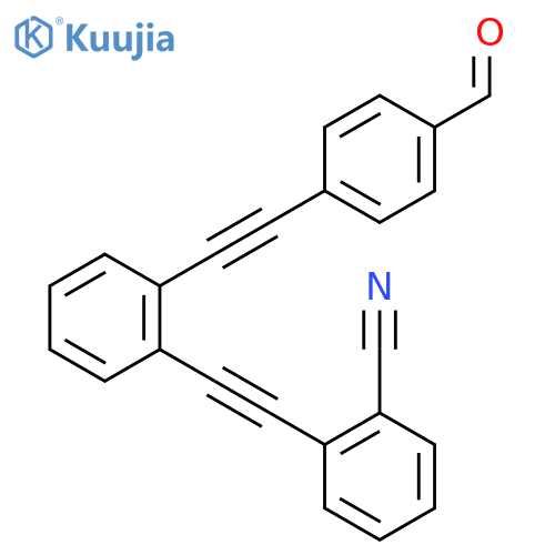 Benzonitrile, 2-[[2-[(4-formylphenyl)ethynyl]phenyl]ethynyl]- structure