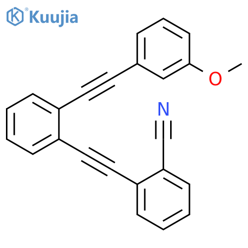 Benzonitrile, 2-[[2-[(3-methoxyphenyl)ethynyl]phenyl]ethynyl]- structure