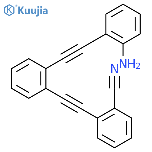 Benzonitrile, 2-[[2-[(2-aminophenyl)ethynyl]phenyl]ethynyl]- structure