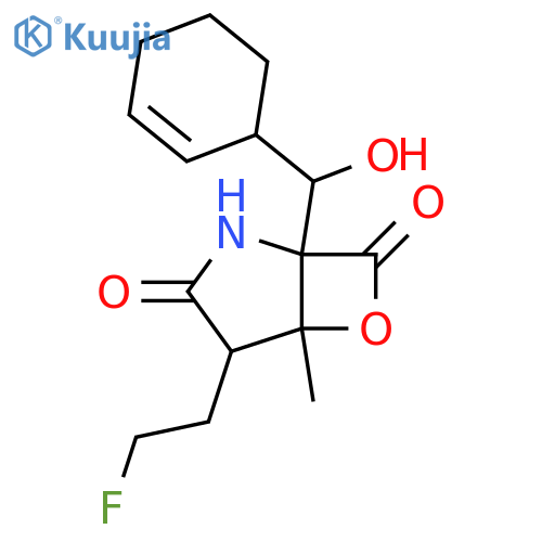 6-Oxa-2-azabicyclo[3.2.0]heptane-3,7-dione,1-(2-cyclohexen-1-ylhydroxymethyl)-4-(2-fluoroethyl)-5-methyl- structure