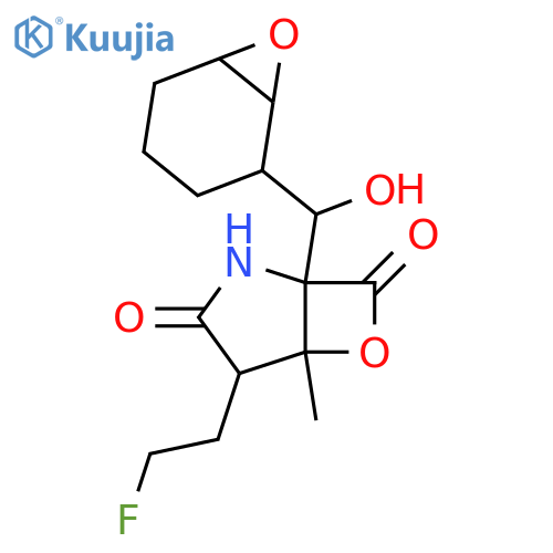 6-Oxa-2-azabicyclo[3.2.0]heptane-3,7-dione, 4-(2-fluoroethyl)-1-(hydroxy-7-oxabicyclo[4.1.0]hept-2-ylmethyl)-5-methyl- structure