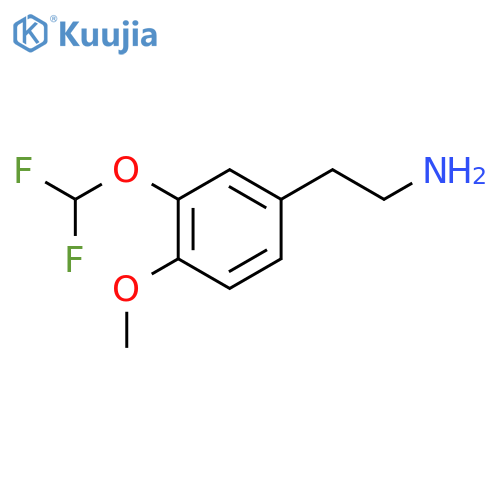 2-3-(difluoromethoxy)-4-methoxyphenylethan-1-amine structure