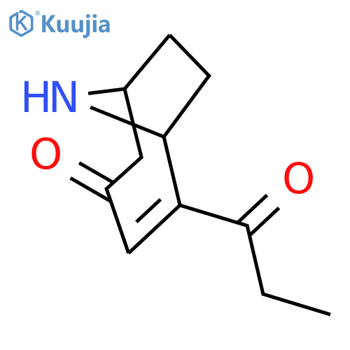 9-Azabicyclo[4.2.1]non-4-en-3-one, 5-(1-oxopropyl)-, (1S,6R)- structure