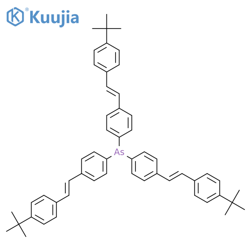 Arsine, tris[4-[(1E)-2-[4-(1,1-dimethylethyl)phenyl]ethenyl]phenyl]- structure