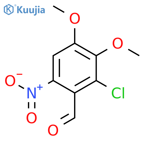 2-Chloro-3,4-dimethoxy-6-nitrobenzaldehyde structure
