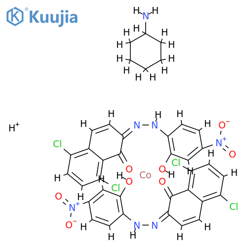 hydrogen bis[5,8-dichloro-2-[(2-hydroxy-4-nitrophenyl)azo]-1-naphtholato(2-)]cobaltate(1-), compound with cyclohexylamine (1:1) structure