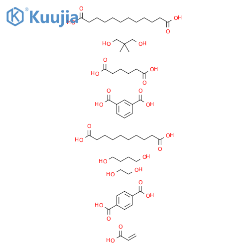 1,3-Benzenedicarboxylicacid,polymerwith1,4-benzenedicarboxylicacid,1,4-butanediol,decanedioicacid,2,2-dimethyl-1,3-propanediol,dodecanedioicacid,1,2-ethanediolandhexanedioicacid,di-2-propenoate structure