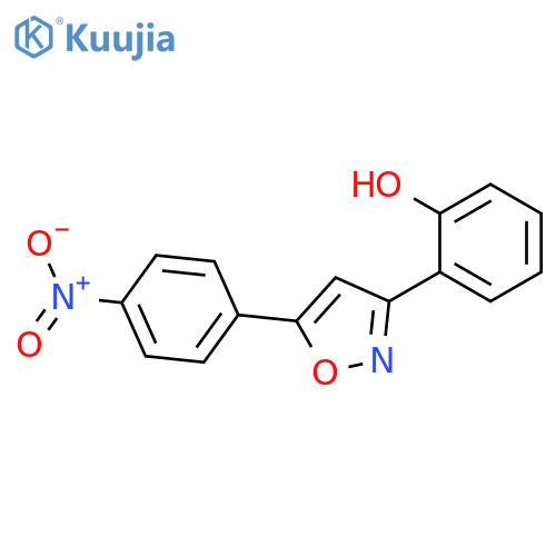 Phenol, 2-[5-(4-nitrophenyl)-3-isoxazolyl]- structure