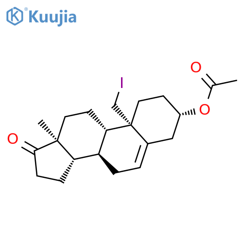 19-iodo-5-androstene-3beta-ol-17-one 3-acetate structure
