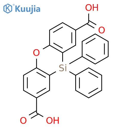 10H-Phenoxasilin-2,8-dicarboxylic acid, 10,10-diphenyl- structure