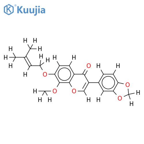 7-O-gamma,gamma-dimethylallyl-8-methoxy-3',4'-dioxymethyleneisoflavone structure