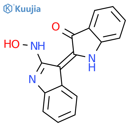 (2E)-2'-(hydroxyamino)-2,3'-biindol-3(1H)-one structure