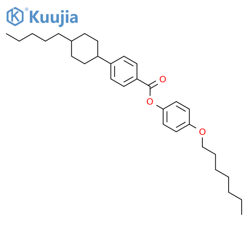 BENZOIC ACID, 4-(4-PENTYLCYCLOHEXYL)-, 4-(HEPTYLOXY)PHENYL ESTER structure