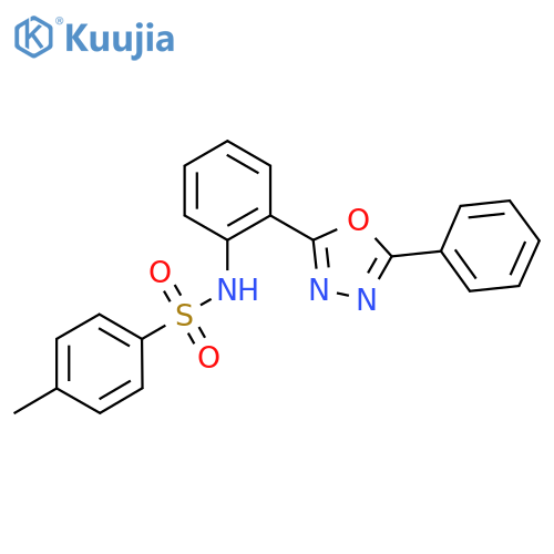 4-methyl-N-[2-(5-phenyl-1,3,4-oxadiazol-2-yl)phenyl]benzenesulfonamide structure