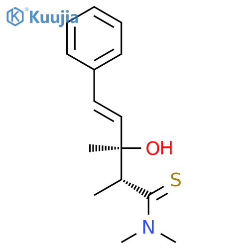 4-PENTENETHIOAMIDE, 3-HYDROXY-N,N,2,3-TETRAMETHYL-5-PHENYL-, (R*,R*)- structure