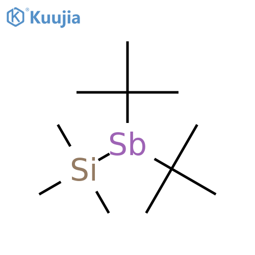 STIBINE, BIS(1,1-DIMETHYLETHYL)(TRIMETHYLSILYL)- structure