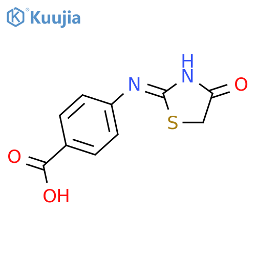4-(4-oxo-4,5-dihydro-1,3-thiazol-2-yl)aminobenzoic acid structure