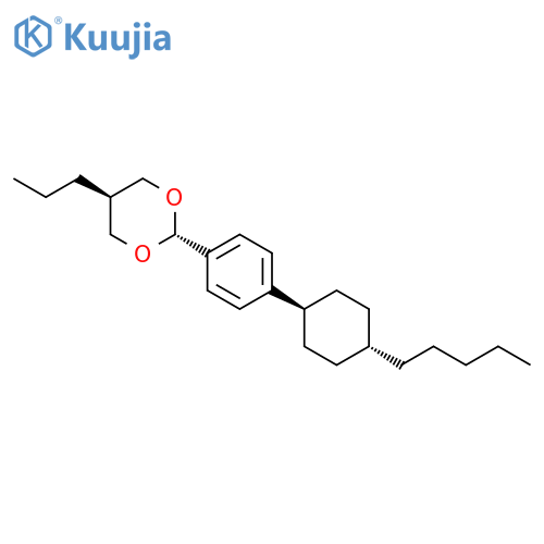 1,3-DIOXANE, 2-[4-(TRANS-4-PENTYLCYCLOHEXYL)PHENYL]-5-PROPYL-, TRANS- structure