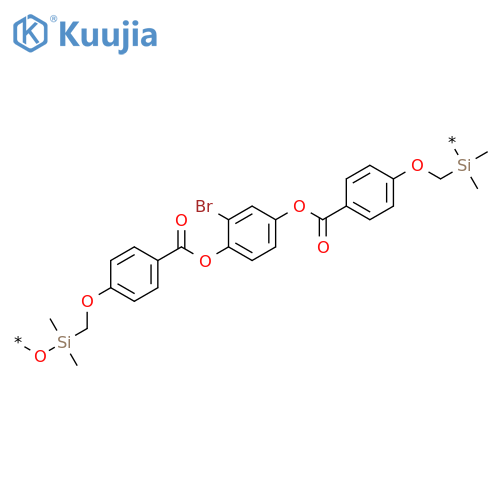 POLY[OXY(DIMETHYLSILYLENE)METHYLENEOXY-1,4-PHENYLENECARBONYLOXY(BROMO-1,4-PHENYLENE)OXYCARBONYL-1,4-PHENYLENEOXYMETHYLENE(DIMETHYLSILYLENE)] structure