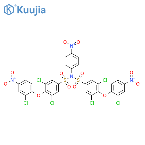 Benzenesulfonamide,3,5-dichloro-4-(2-chloro-4-nitrophenoxy)-N-[[3,5-dichloro-4-(2-chloro-4-nitrophenoxy)phenyl]sulfonyl]-N-(4-nitrophenyl)- structure