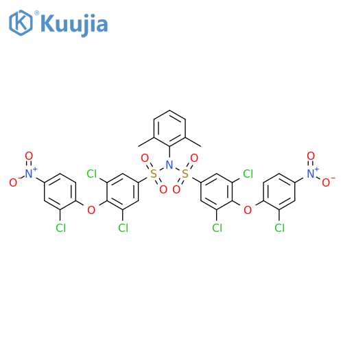 Benzenesulfonamide,3,5-dichloro-4-(2-chloro-4-nitrophenoxy)-N-[[3,5-dichloro-4-(2-chloro-4-nitrophenoxy)phenyl]sulfonyl]-N-(2,6-dimethylphenyl)- structure
