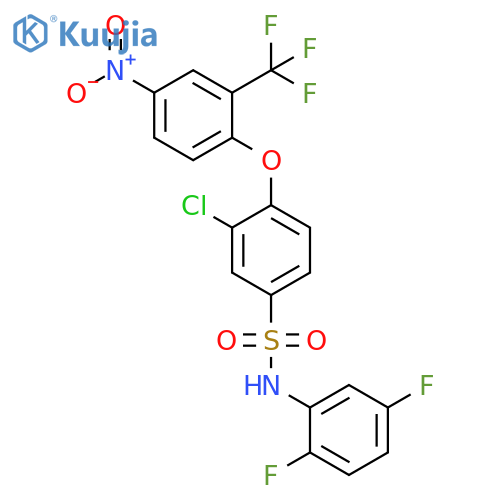 Benzenesulfonamide,3-chloro-N-(2,5-difluorophenyl)-4-[4-nitro-2-(trifluoromethyl)phenoxy]- structure
