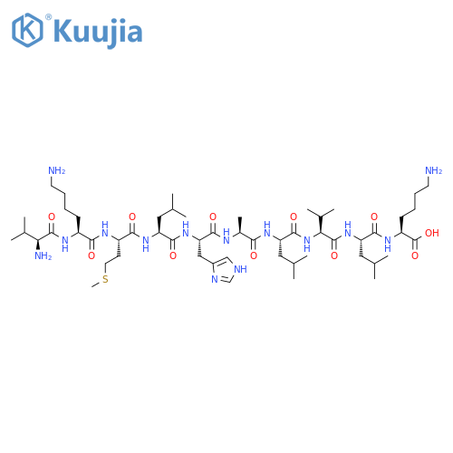 L-Lysine, L-valyl-L-lysyl-L-methionyl-L-leucyl-L-histidyl-L-alanyl-L-leucyl-L-valyl-L-leucyl- (9CI) structure