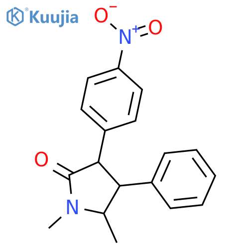 2-Pyrrolidinone, 1,5-dimethyl-3-(4-nitrophenyl)-4-phenyl-, (3S,4S,5S)- structure