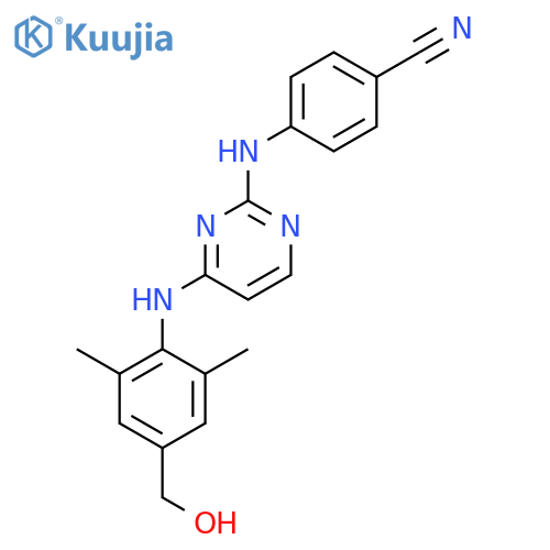 Benzonitrile, 4-[[4-[[4-(hydroxymethyl)-2,6-dimethylphenyl]amino]-2-pyrimidinyl]amino]- structure
