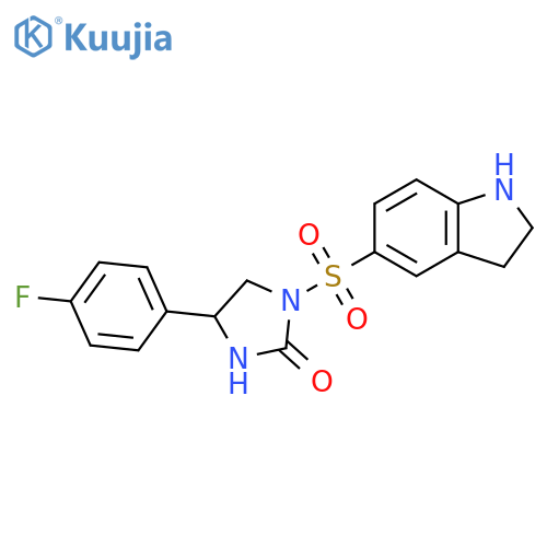 2-Imidazolidinone,1-[(2,3-dihydro-1H-indol-5-yl)sulfonyl]-4-(4-fluorophenyl)- structure