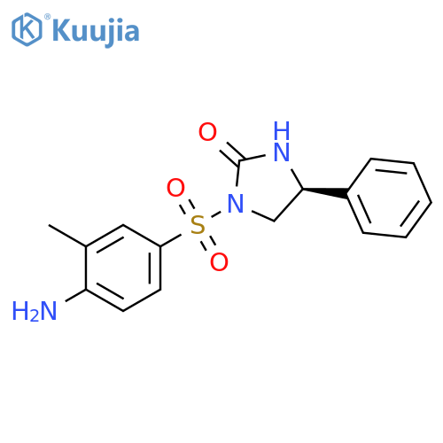2-Imidazolidinone, 1-[(4-amino-3-methylphenyl)sulfonyl]-4-phenyl-, (4S)- structure