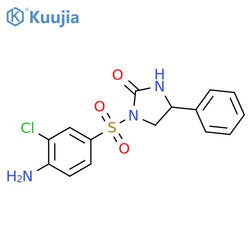 2-Imidazolidinone, 1-[(4-amino-3-chlorophenyl)sulfonyl]-4-phenyl-, (4S)- structure